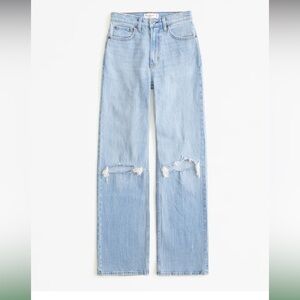 Abercrombie 90s straight ultra high-rise jeans- 8